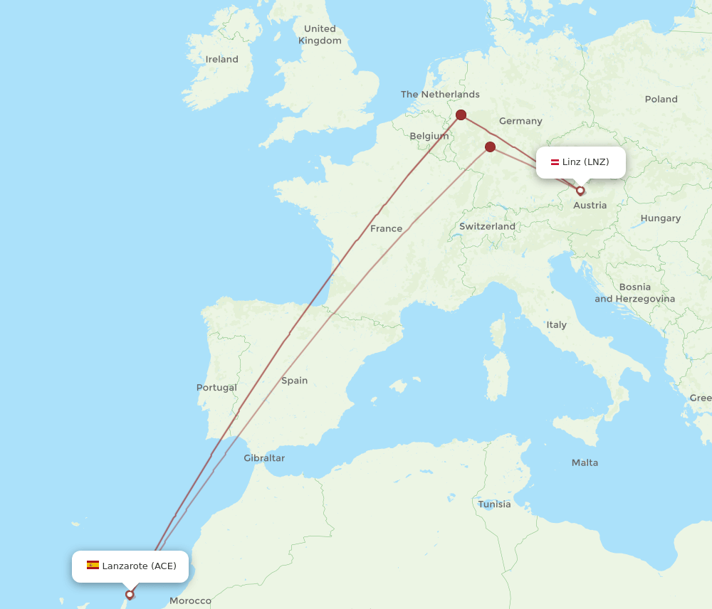 ACE-LNZ flight routes