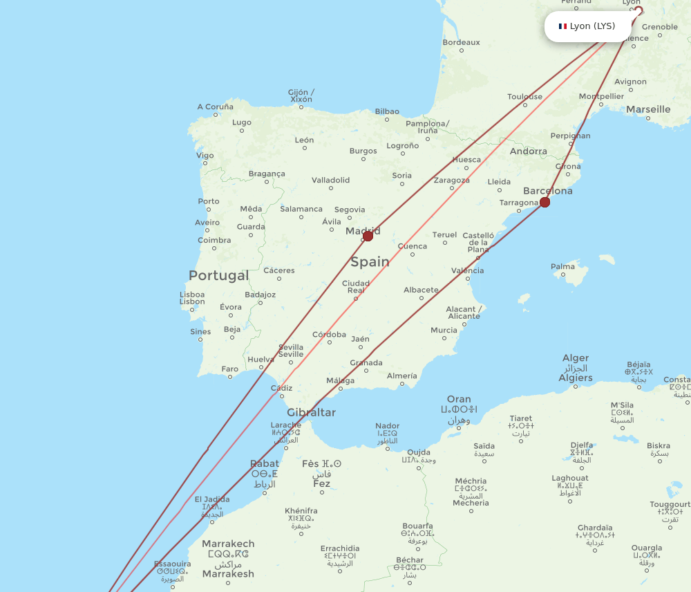 ACE-LYS flight routes