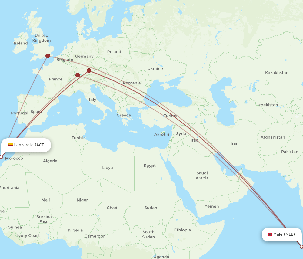 ACE-MLE flight routes