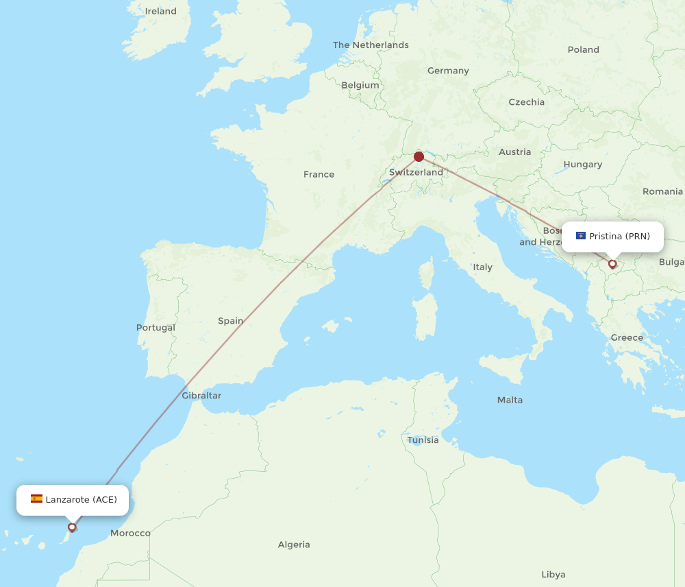 ACE-PRN flight routes