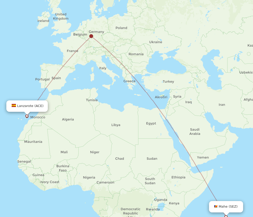 ACE-SEZ flight routes