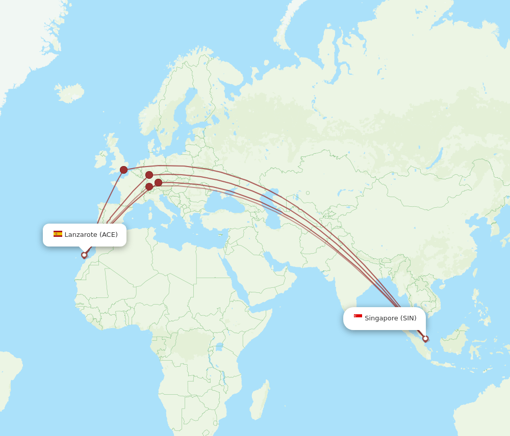 ACE-SIN flight routes