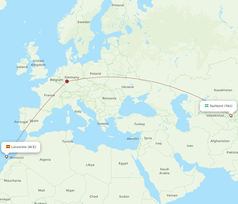 ACE-TAS flight routes