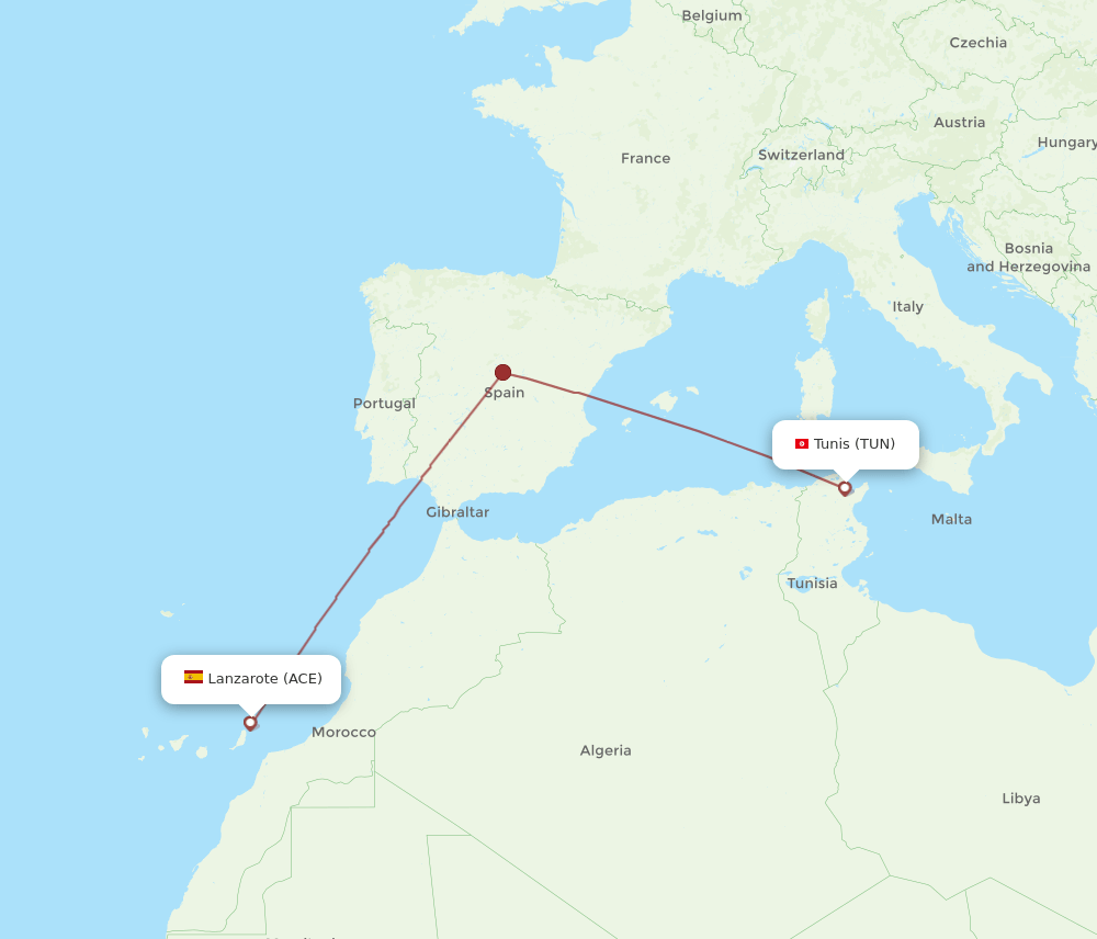 ACE-TUN flight routes