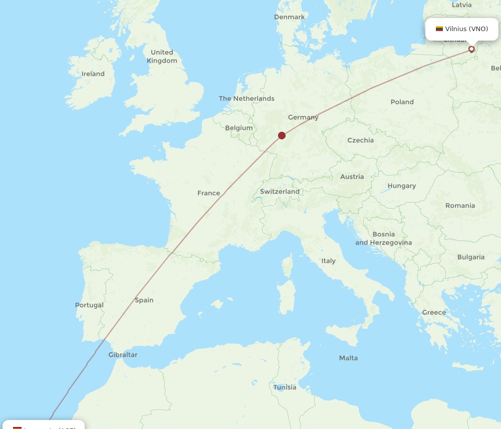 ACE-VNO flight routes