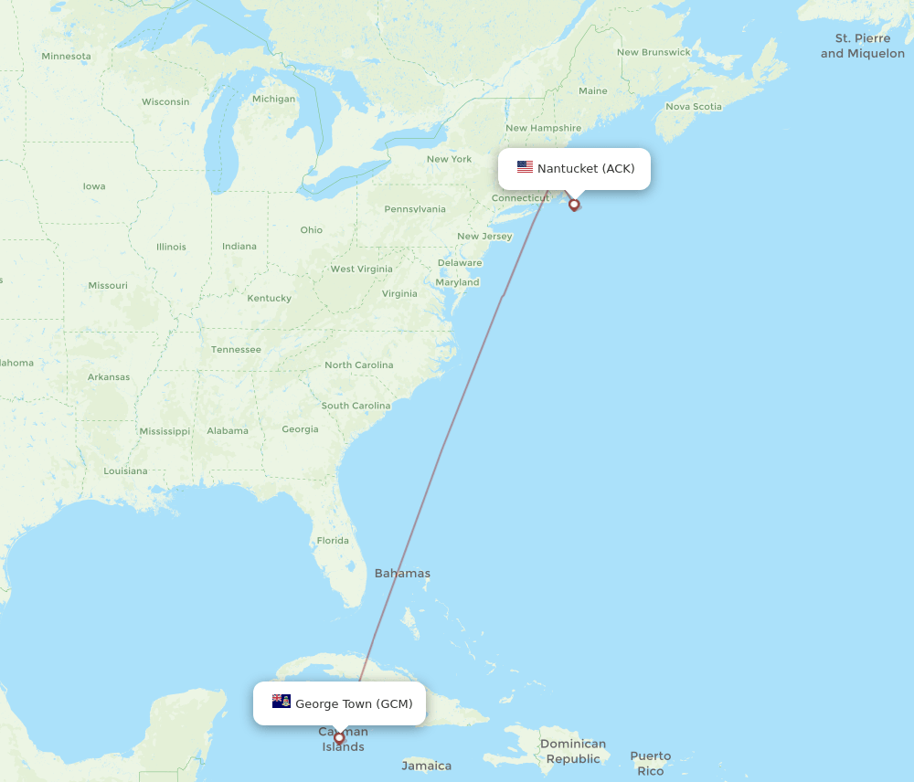 ACK-GCM flight routes