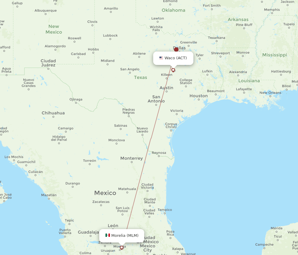 ACT-MLM flight routes