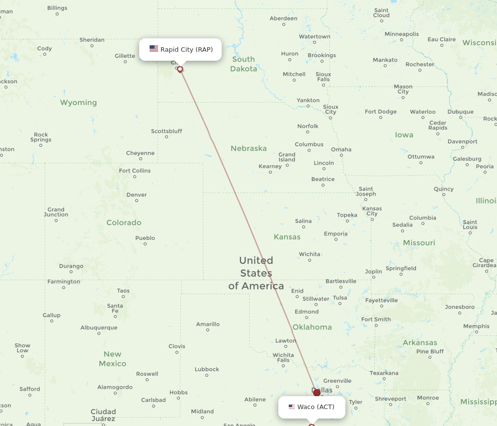 ACT-RAP flight routes