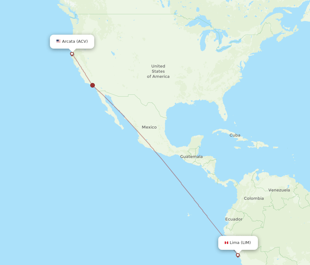 ACV-LIM flight routes