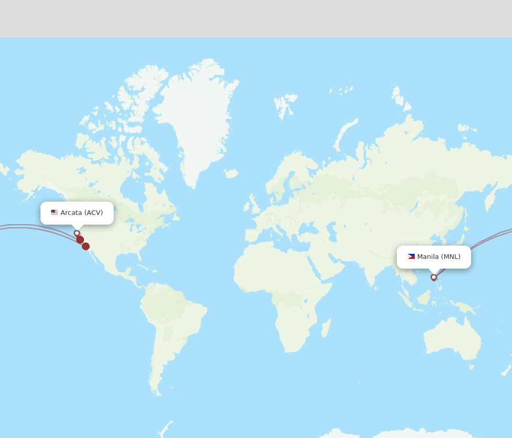 ACV-MNL flight routes