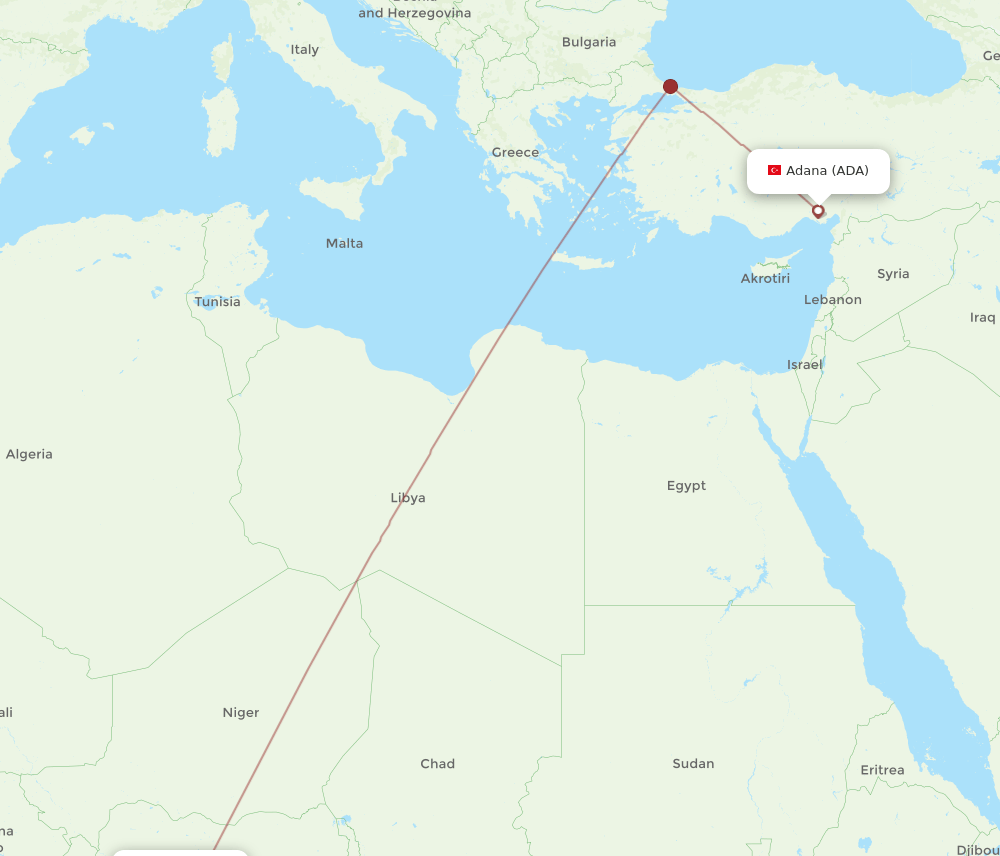ADA-ABV flight routes