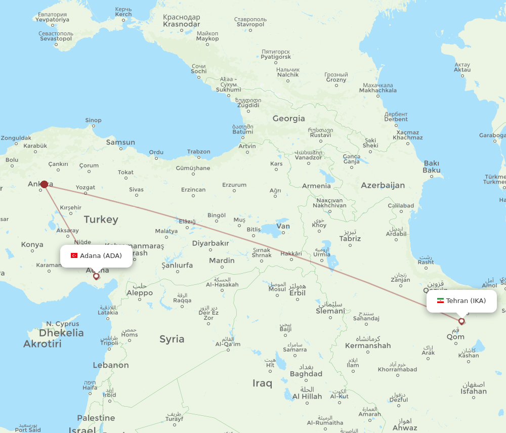 ADA-IKA flight routes