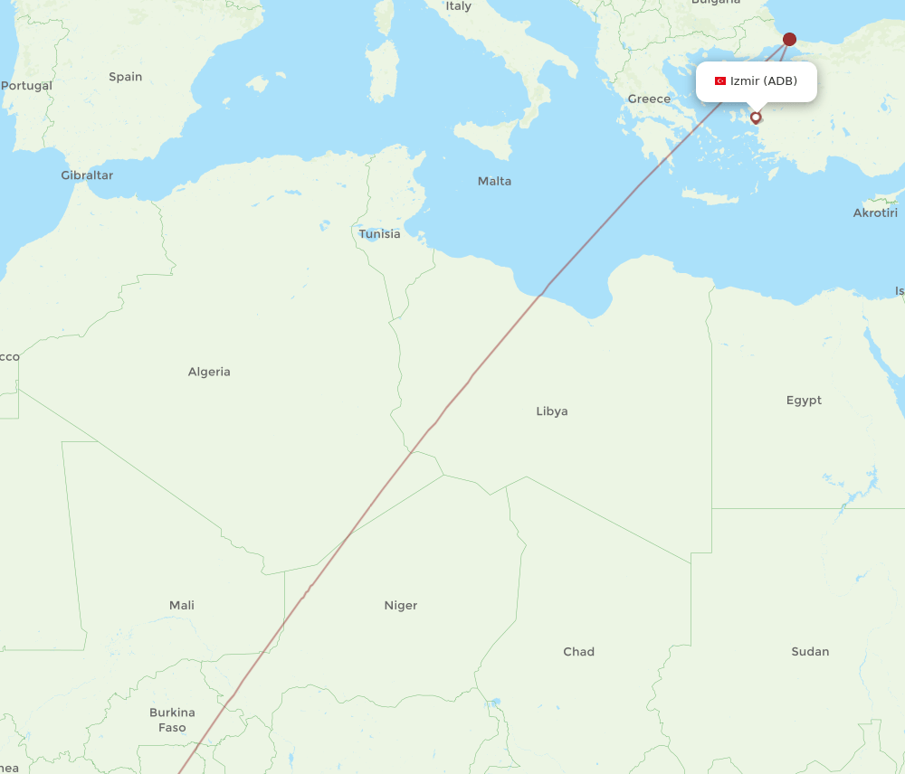 ADB-ABJ flight routes