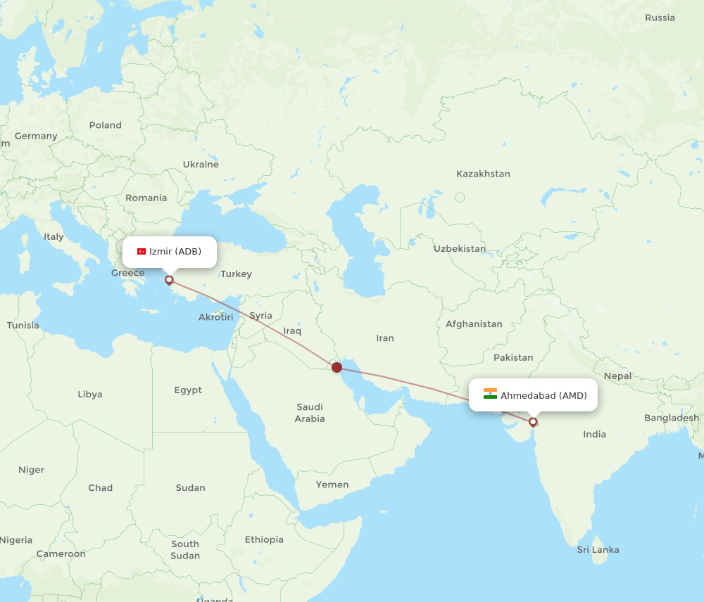 ADB-AMD flight routes