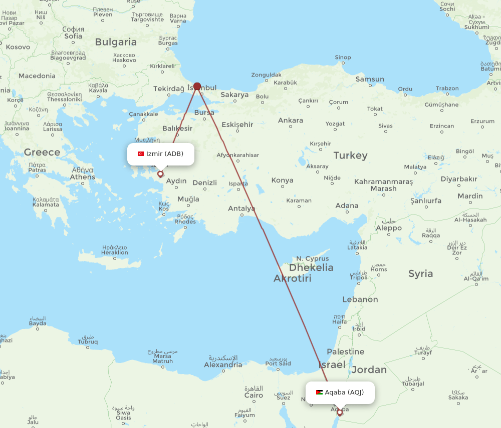 ADB-AQJ flight routes