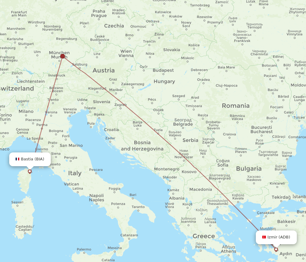 ADB-BIA flight routes