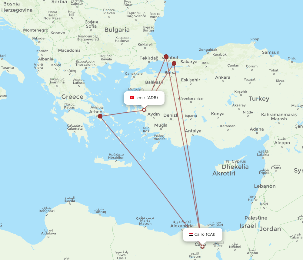 ADB-CAI flight routes