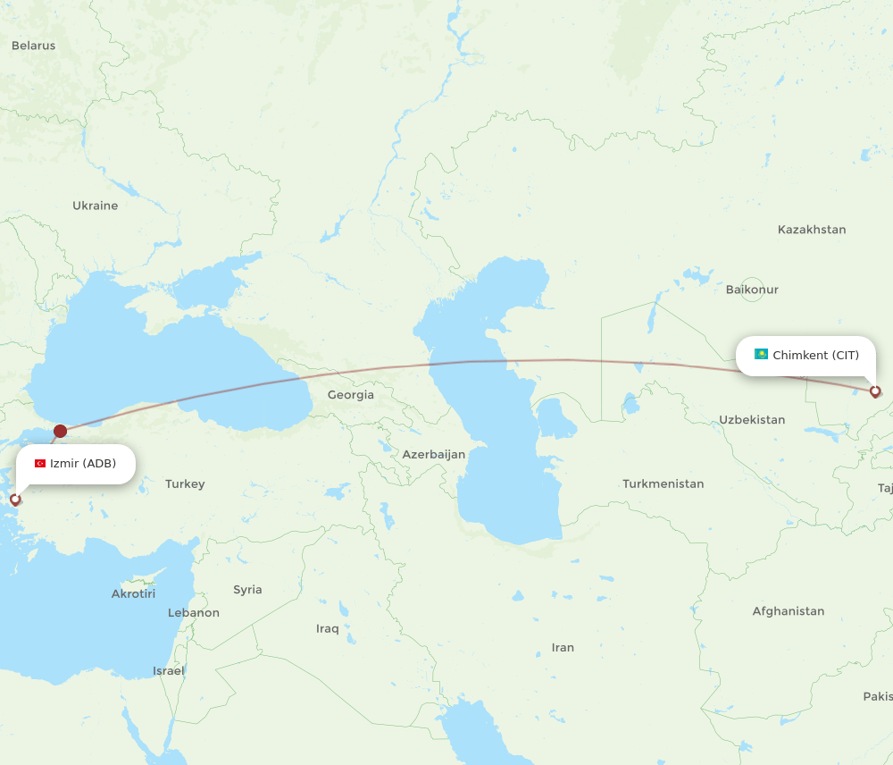 ADB-CIT flight routes