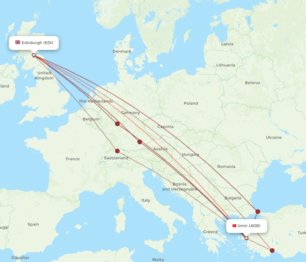 ADB-EDI flight routes