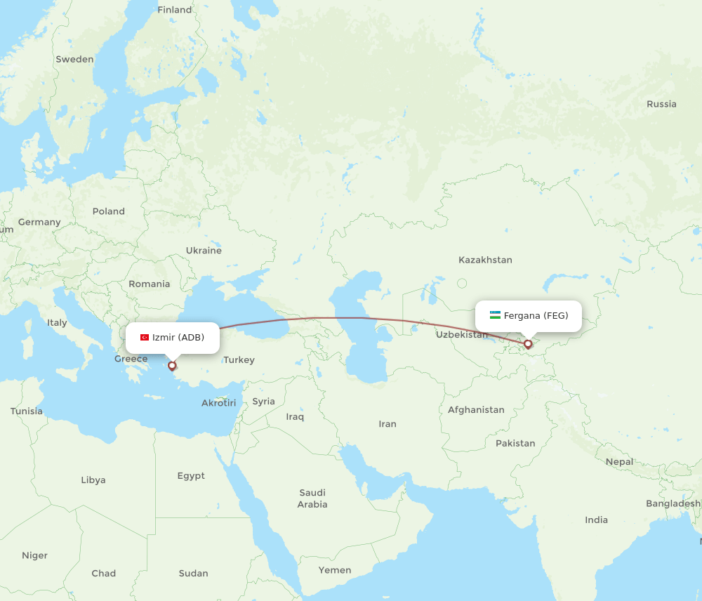 ADB-FEG flight routes