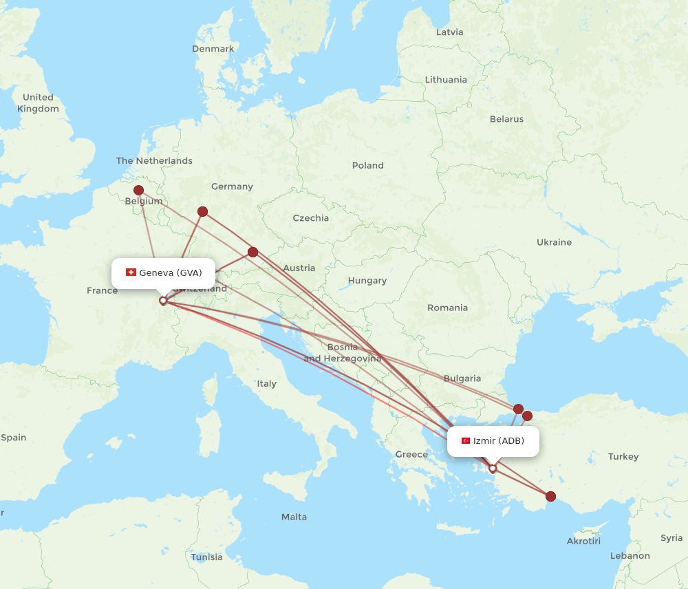 ADB-GVA flight routes