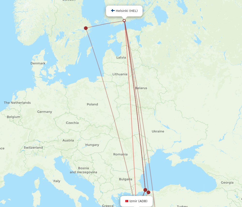 ADB-HEL flight routes