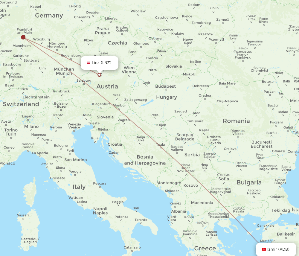 ADB-LNZ flight routes