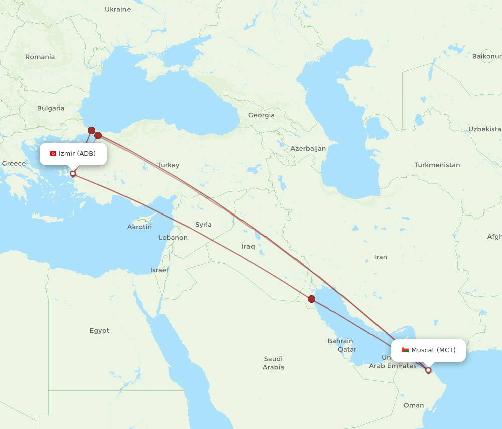 ADB-MCT flight routes