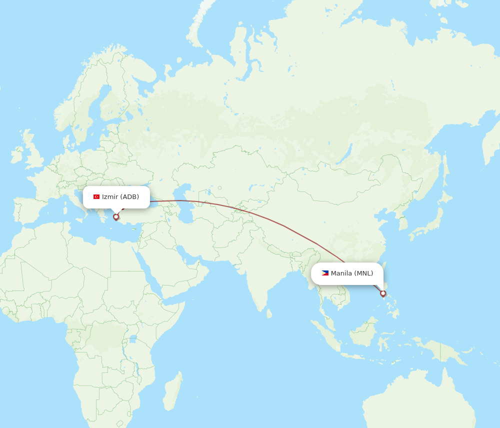 ADB-MNL flight routes