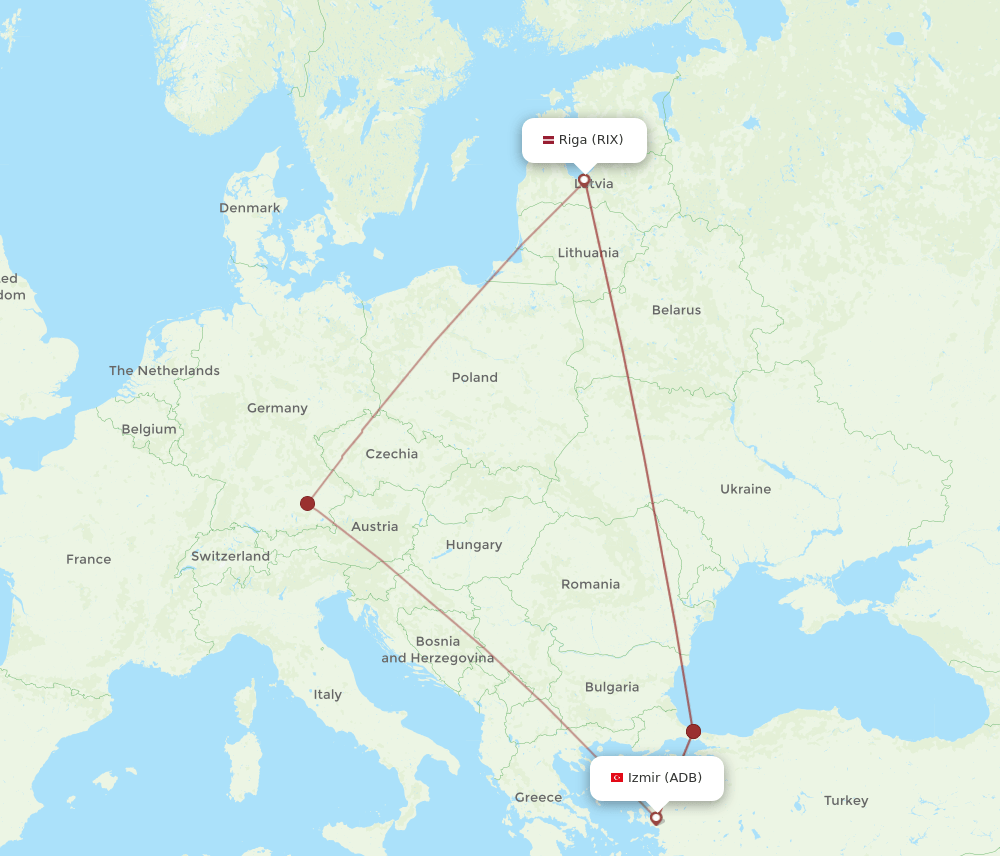 ADB-RIX flight routes