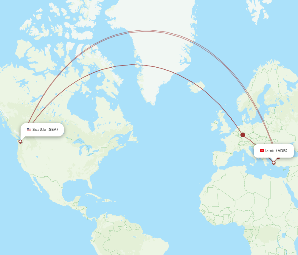 ADB-SEA flight routes