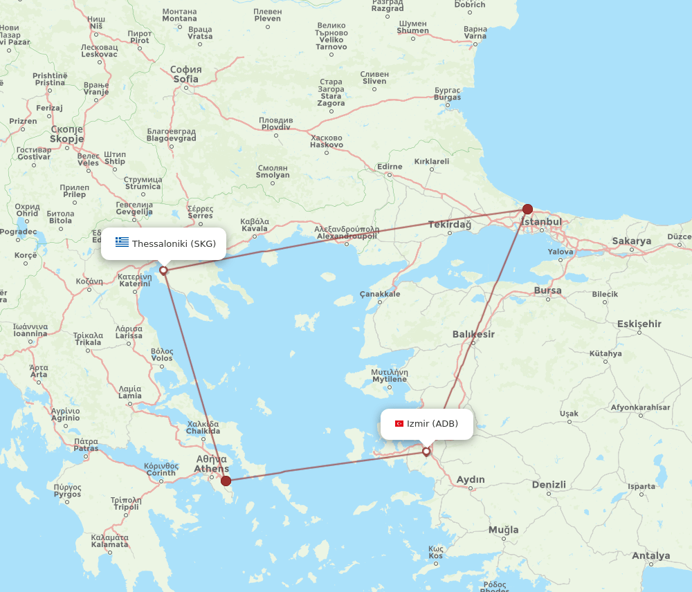 ADB-SKG flight routes