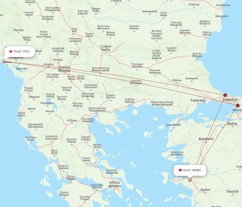 ADB-TIV flight routes