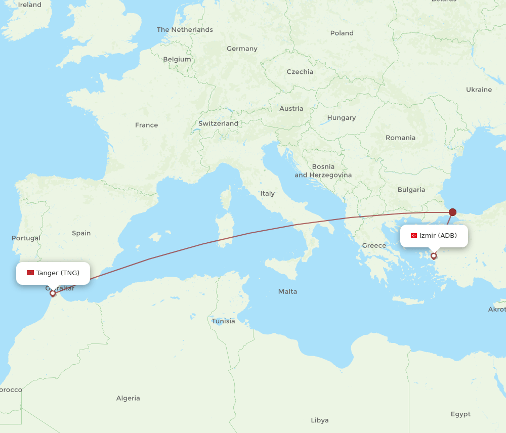 ADB-TNG flight routes