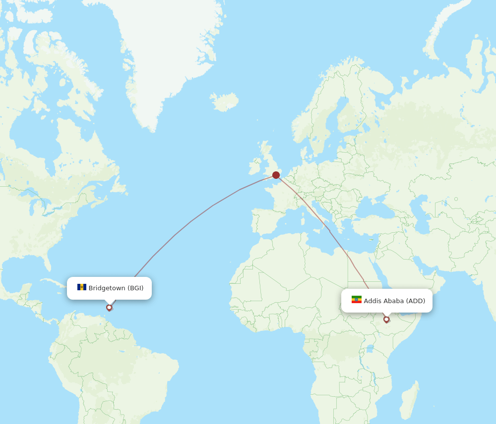ADD-BGI flight routes