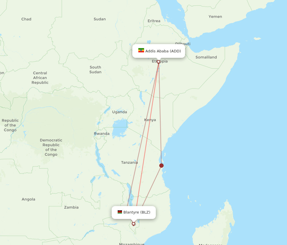 ADD-BLZ flight routes