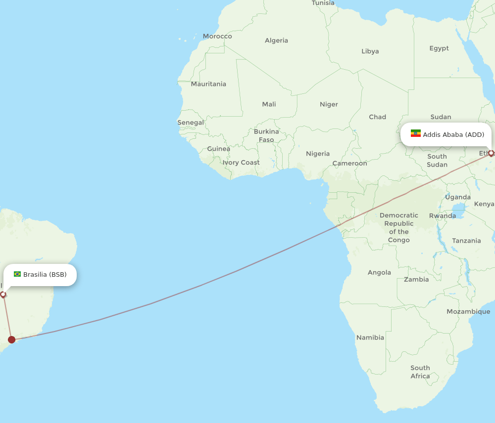 ADD to BSB flights and routes map