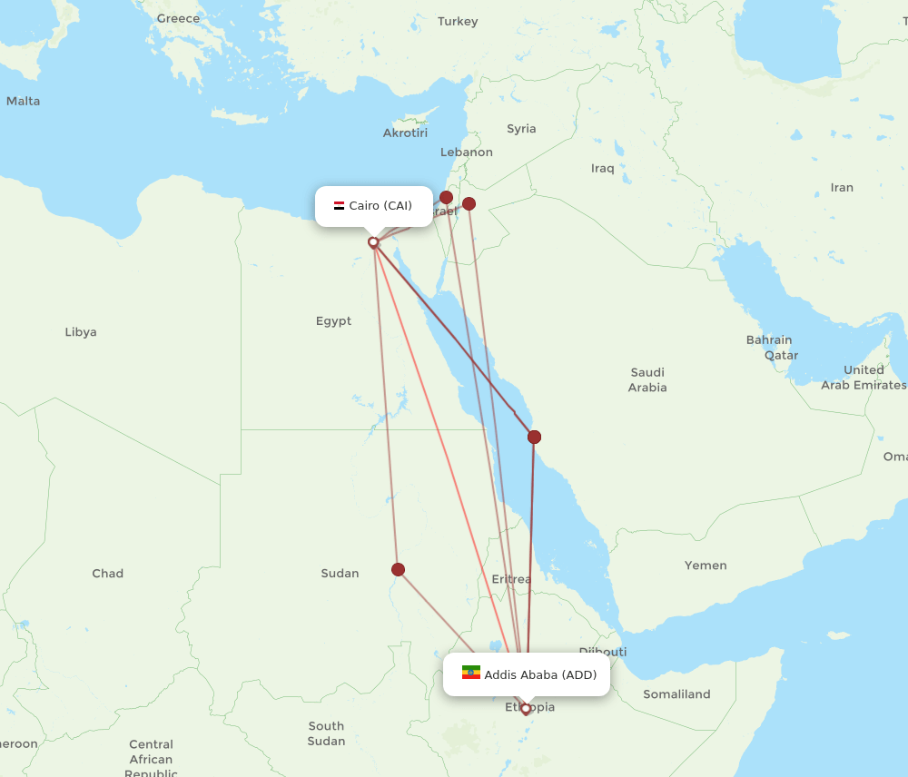 ADD-CAI flight routes