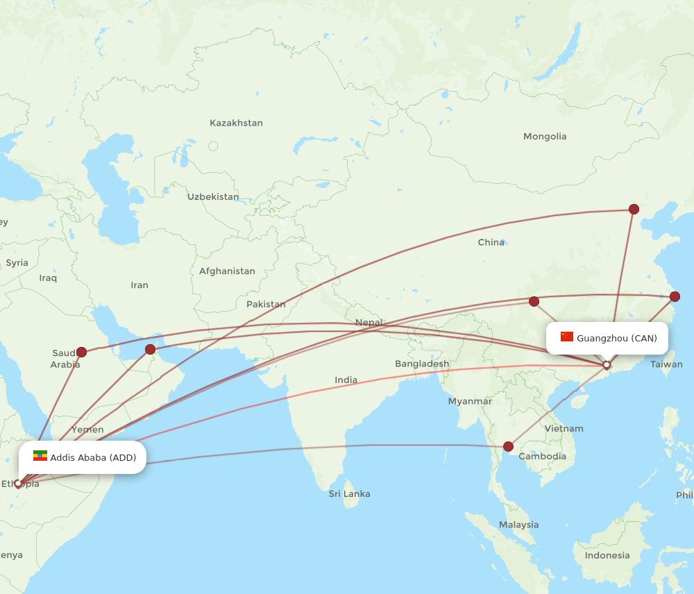 ADD-CAN flight routes