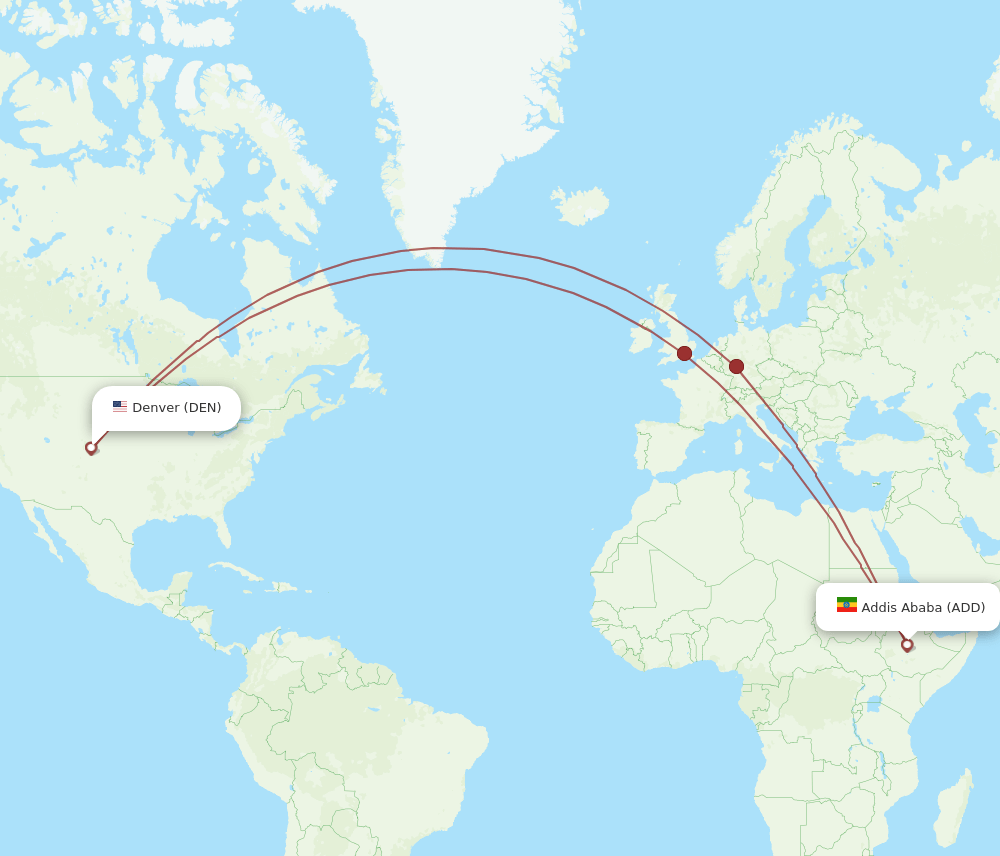 ADD-DEN flight routes