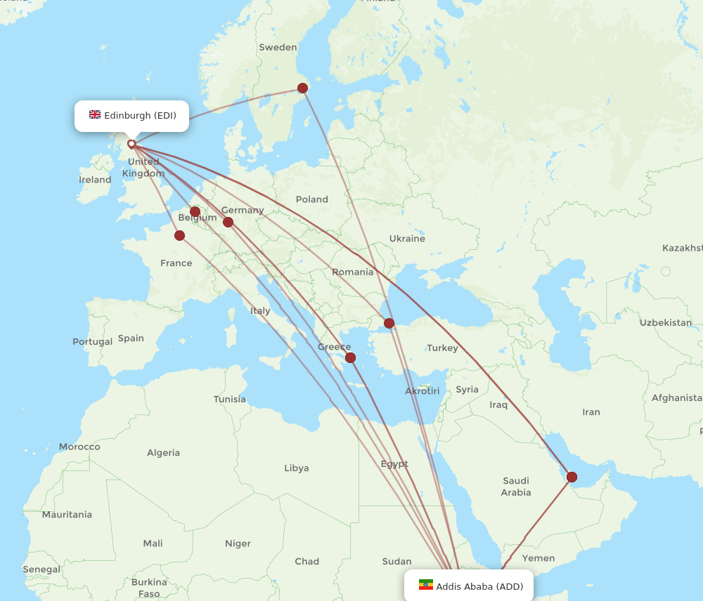 ADD-EDI flight routes