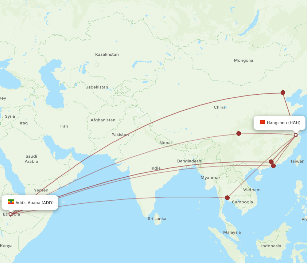 ADD-HGH flight routes