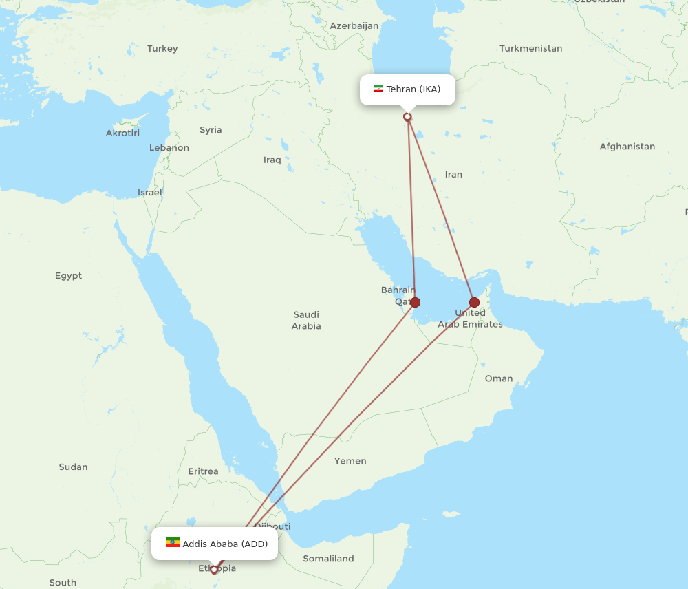 ADD-IKA flight routes