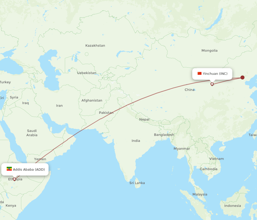 ADD-INC flight routes
