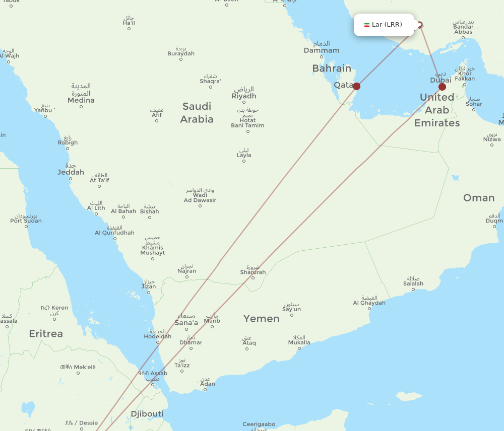 ADD-LRR flight routes