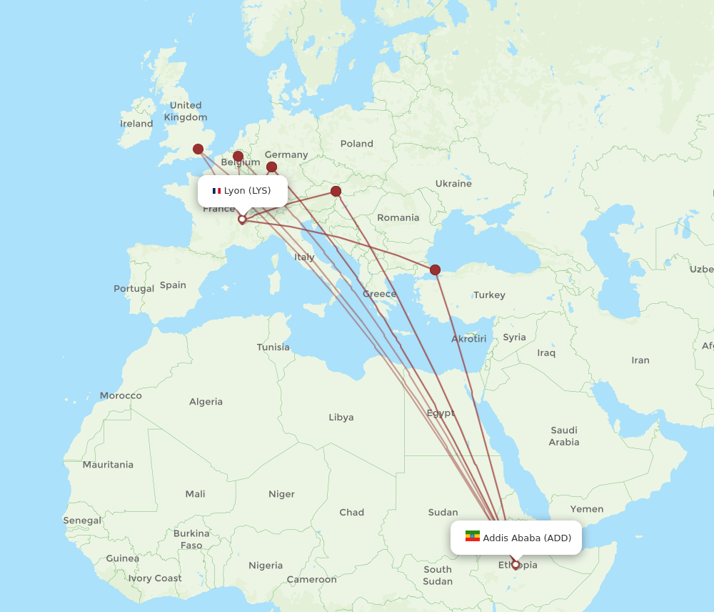ADD-LYS flight routes