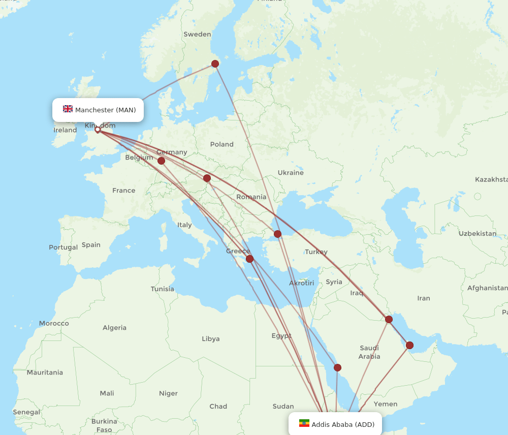 ADD-MAN flight routes