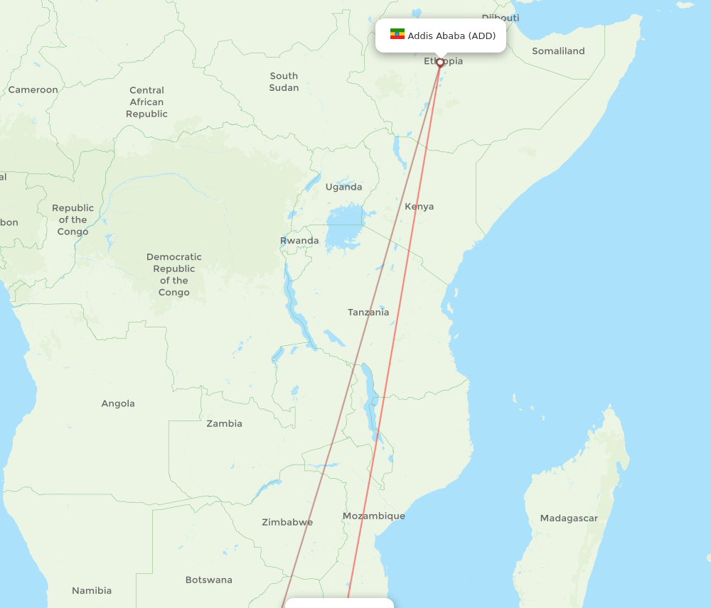 ADD-MPM flight routes