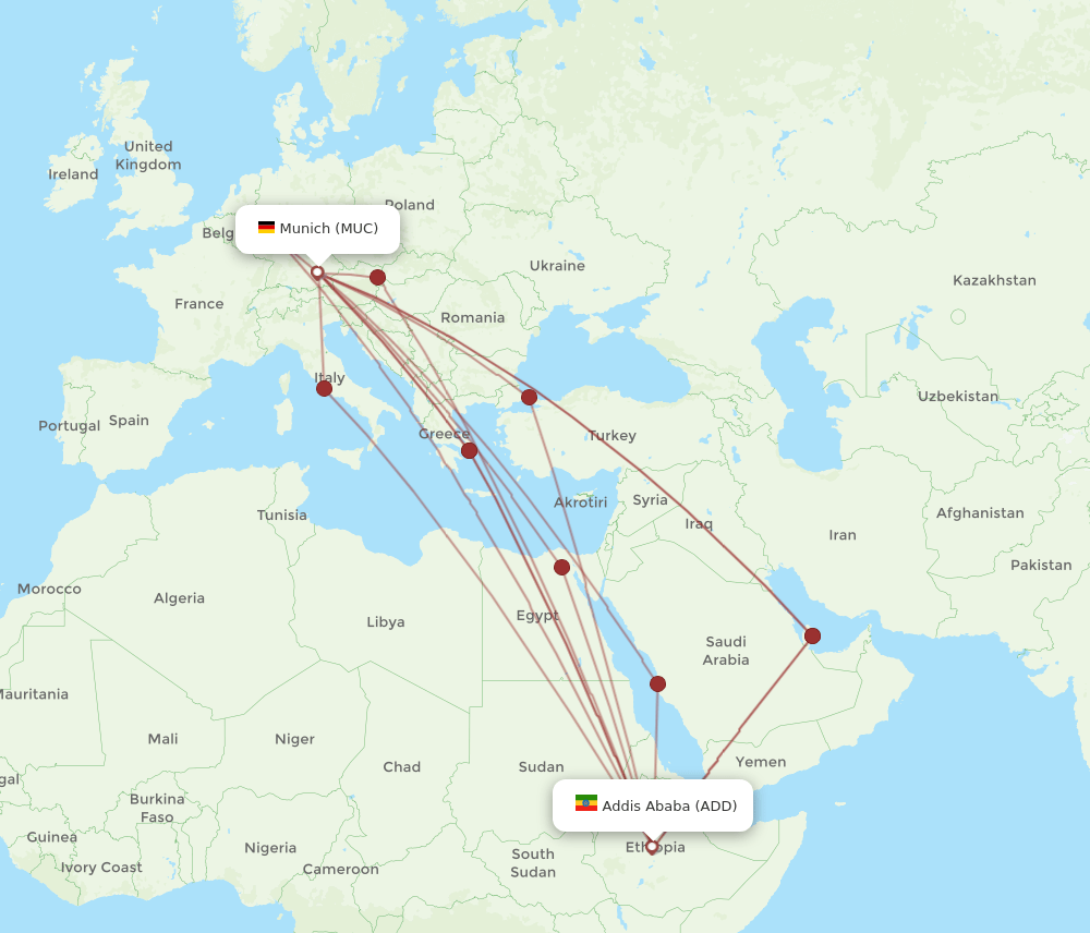 ADD-MUC flight routes