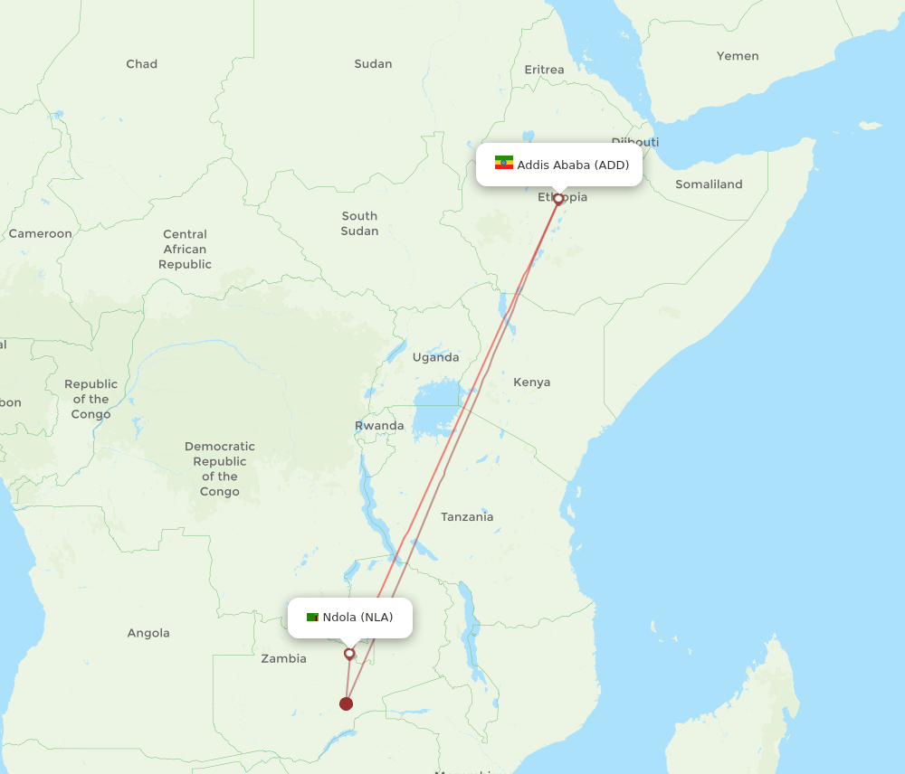 ADD-NLA flight routes